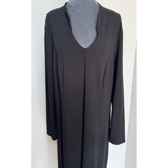 Dresses & Skirts - J Jill Wearever Black Jersey Dress 2X Lagenlook Classic Minimalist Modest $119